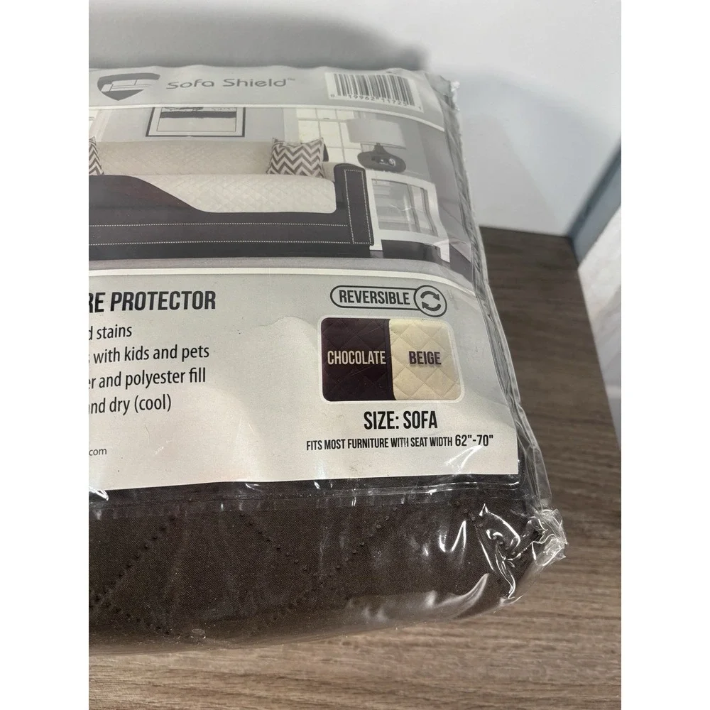 Sofa Shield Couch Slip Cover with Patented Strap, Cushion Protector, US Desig